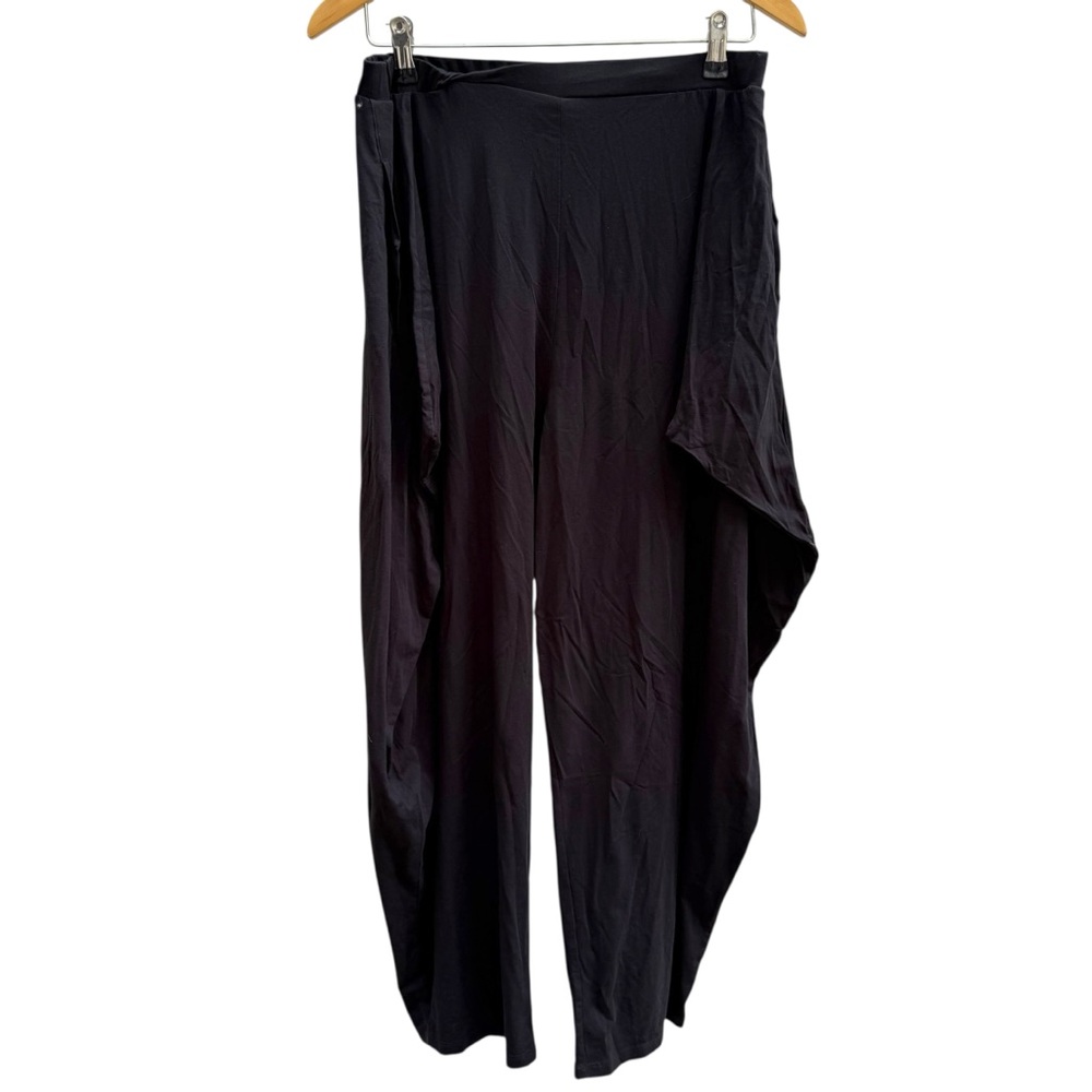 🛍️Matt Hildur Pull On Cotton Knit Pants Flared Hip Layered Lagenlook Elastic - Picture 3 of 5
